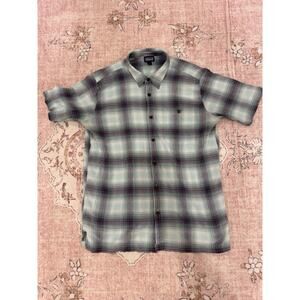 Patagonia Womens Organic Cotton Short Sleeve Button Up Shirt Size Large